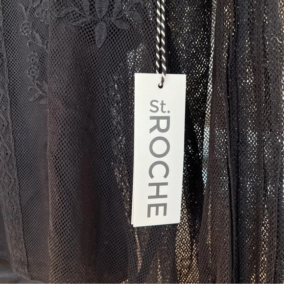 St Roche Flores Lace High Neck Blouse Black 2 NWT Dark Romantic Whimsigoth Fall - Picture 7 of 7